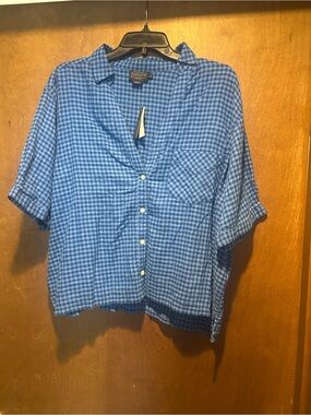 Pendleton Blue Gingham Camp Collar Shirt